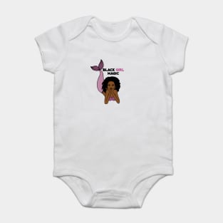Black Girl Magic, Afro Mermaid Baby Bodysuit